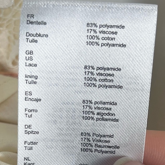 Maje ombré long sleeve lace orange/cream dress size 1/small - Picture 5 of 8